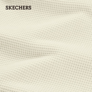 斯凯奇（Skechers）2024女子运动长裤中腰修身华夫格P424W037 珍珠白/02EP XXL