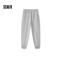 森马（Semir）[商场同款]休闲裤女抓绒束脚长裤纯色2024冬新款发热抗菌卫裤