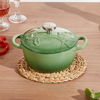 Molto Bella 莫特贝拉铸铁珐琅锅浮雕炖锅汤锅电磁炉通用微瑕