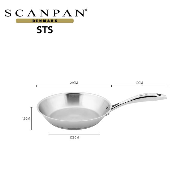 SCANPAN 丹麦scanpan平底锅不粘锅家用无涂层牛排煎锅STS系列锅具官方正品