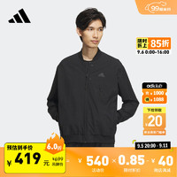 adidas 阿迪达斯 轻运动男装秋时尚运动飞行员领夹克外套IP4958 黑色 A/L