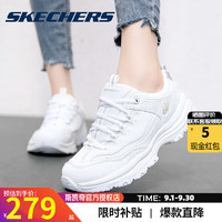 移动端、京东百亿补贴：SKECHERS 斯凯奇 女鞋秋季2024新款经典一代熊猫鞋厚底增高老爹鞋透气运动休闲鞋女 原味酸奶 39