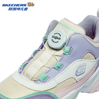 斯凯奇SKECHERS GIRLS 旋扣休闲复古靴302528L 自然色/多彩色/NTMT 29码