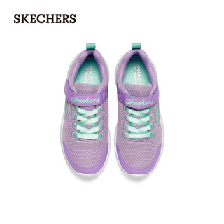 斯凯奇（Skechers）休闲鞋大童时尚透气运动鞋302450L 薰衣草色/浅绿色/LVAQ 28.5码