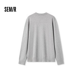 森马（Semir）森柔毛衫|针织衫男抗静电2024冬季可机洗打底衫 花灰色调00300 185/100A/XXL