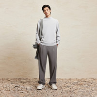 杰克·琼斯(JACK&JONES)男装秋冬时尚宽松半高领针织衫静奢风羊毛衫内搭打底衫毛衣男 C41 静谧灰 195/112A/XXXL