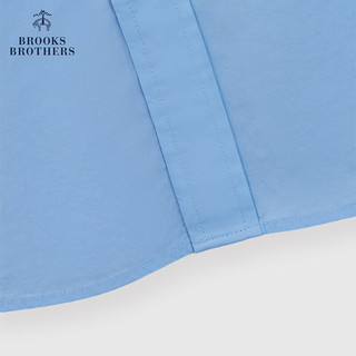 布克兄弟（BrooksBrothers）男士24早秋棉纯色刺绣logo休闲衬衫 4000-亮蓝色 M