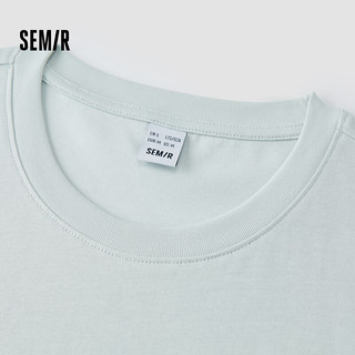 森马（Semir）短袖T恤男2024秋季宽松印花上衣针织休闲装潮 冰蓝80900 185/100A/XXL