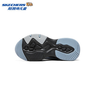 斯凯奇（Skechers）童鞋2024年男童撞色运动鞋大童405210L 黑色/多彩色/BKMT 40码