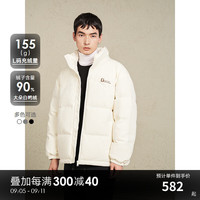 GXG男装 白鸭绒拼接立领男羽绒服短外套 24年冬季 城... 白色 195/XXXXL