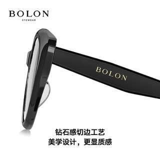 暴龙（BOLON）眼镜猫眼小框光学镜可配度数板材近视眼镜框男女 BJ3191B10 B10-亮黑