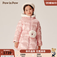 PawinPaw卡通小熊童装2024年秋冬新款女童羽绒服 Pink粉红色/25 1