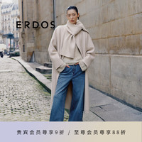 ERDOS24秋冬直筒宽松裤弹力复古女长裤牛仔裤 可水洗 经典蓝 155/64A/XS