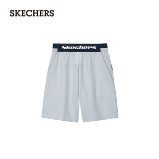 斯凯奇（Skechers）2024年男童速干短裤透气休闲P224B030 黎明灰/01DS XXL