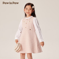 PawinPaw卡通小熊童装2024年秋冬女童梭织连衣裙 Pink粉红色/25 140cm