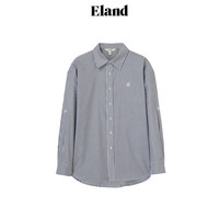 ELAND衣恋衬衫女落肩宽松阔版格雷系摩登时尚衬衣2024夏季 浅蓝色(51)L/Blue M/165