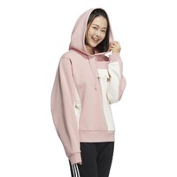 adidas NEO 拼色简约运动休闲保暖 女士连帽卫衣