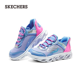 斯凯奇（Skechers）轻便舒适女中大童休闲运动鞋302221L 蓝色/粉红色/BLPK 31码