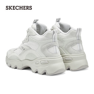 斯凯奇（Skechers）女鞋秋冬中高帮厚底增高休闲运动鞋加绒保暖短靴167844 灰色/GRY 40