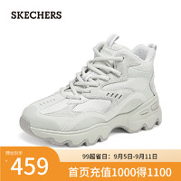 斯凯奇（Skechers）女鞋秋冬中高帮厚底增高休闲运动鞋加绒保暖短靴167844 灰色/GRY 36.5