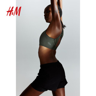 H&M【MOVE DryMove™】女士运动内衣瑜伽文胸1124757 深梅红色 C80