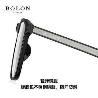 暴龙（BOLON）眼镜24年休闲百搭方框光学镜近视眼镜框男女轻 BJ5132B10 B10-亮黑