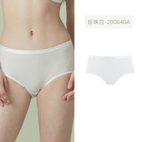 Gainreel歌瑞尔红色复古蕾丝内裤女2024夏季薄凉感透气中腰底裤裤衩三角裤 珍珠白 200840A L