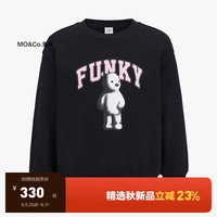 little MO&Co.亲子装 little moco童装24秋装男女童圆领套头印花长袖卫衣 黑色 130/64