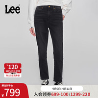 李 Lee24早秋422标准中腰直脚黑色女牛仔裤LWB246422201 黑色 27