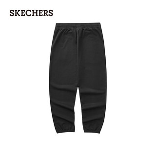 斯凯奇（Skechers）秋季男针织长裤宽松显瘦束脚裤柔软L324M071 碳黑/0018 XXL