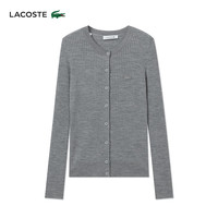 法国拉科斯特 LACOSTE女装24秋季时尚百搭纯色圆领羊毛毛衣|AF2560 CCA/银灰色 42 /175