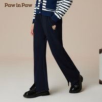 PawinPaw卡通小熊童装2024年秋冬女童针织裤喇叭裤舒适好穿 Navy藏青色/59 120cm
