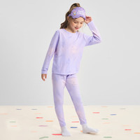 迪士尼（Disney）童装儿童内衣套装2024年春秋男女童衣裤睡衣弹力棉 冰紫黛西-女童 130cm