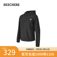 斯凯奇（Skechers）2024年秋季男女款保温柔软舒适防污P424W148 碳黑/0018 XL