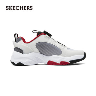 斯凯奇（Skechers）2024儿童男中大童休闲四季款405264L 白色/炭灰色/WBKR 37码