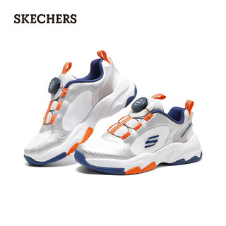 斯凯奇（Skechers）2024儿童男中大童休闲四季款405264L 银色/多彩色/SMLT 31码