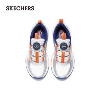 斯凯奇（Skechers）2024儿童男中大童休闲四季款405264L 银色/多彩色/SMLT 28.5码