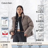 Calvin Klein Jeans24秋季女士休闲通勤ck刺绣立领面包羽绒服外套J225486 PCF-摩卡米 M