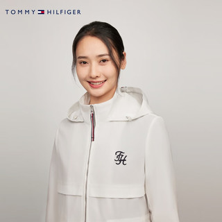 TOMMY HILFIGER24秋冬女装运动风休闲通勤撞色字母连帽夹克外套42024 白色YBH XL