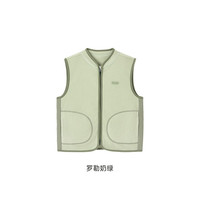 YeeHoO英氏婴儿马甲秋季摇粒绒防静电马甲男童女童背心2024宝宝马夹 罗勒奶绿 90cm