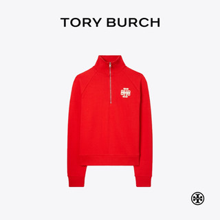 Tory Burch 汤丽柏琦【限时礼遇】半拉链高领运动卫衣TB 157510 鲜红色 600 155/80A(XS)