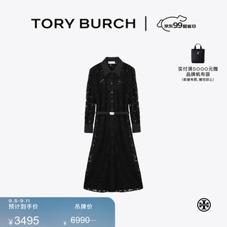 Tory Burch 汤丽柏琦【限时礼遇】长袖蕾丝衬衫裙TB 157073 黑色 001 170/92A(6)