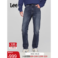 李 Lee24早秋709修身锥形中深蓝暖岩恒温男保暖牛仔裤潮 中深蓝 28