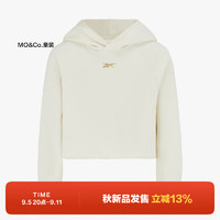 little MO&Co.REEBOK联名系列 little moco童装24秋装女童短款连帽衫卫衣 砂白色 110/52