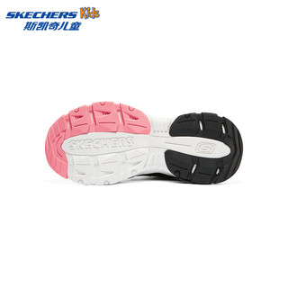 Skechers斯凯奇冬季儿童运动鞋棉鞋女童保暖加绒雪地靴子302527L 黑色/白色/粉红色/BKWP 38码