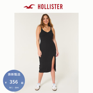 HOLLISTER24秋季辣妹修身露背吊带中长款连衣裙女 KI359-4244 黑色 XXS (150/80A)短版