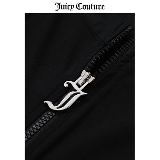 JUICY COUTURE哥特小LOGO半拉链修身上衣 白色-S XS