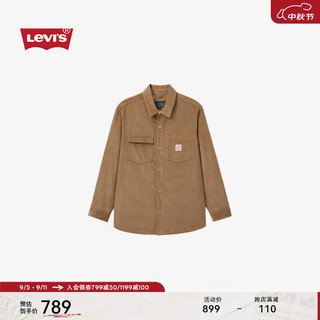 李维斯 Levi's WORKWEAR系列24秋季男士宽松灯芯绒衬衫A8582 驼色 L