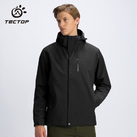 TECTOP 探拓 情侣款三合一两件套 抓绒内胆滑雪服 男款黑色 S