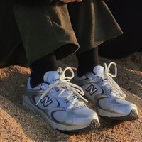 百亿补贴：new balance 复古运动防滑耐磨低帮休闲跑步鞋男女同款银色ML408N